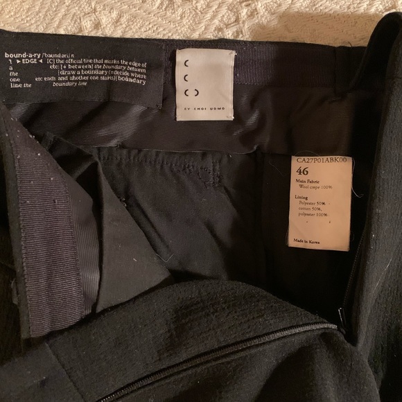 Black wool crepe pants - Picture 3 of 3